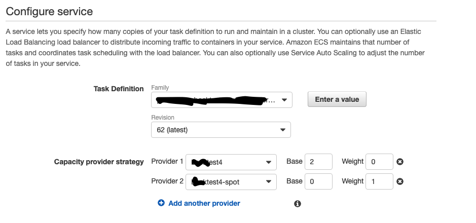 ECS service cp