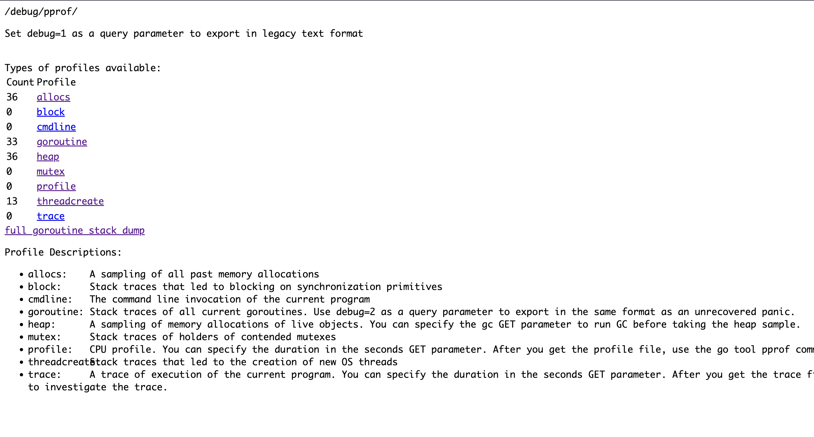 Golang Profiling